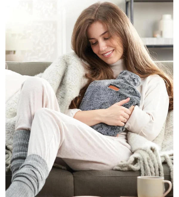 2L Hot Water Bottle with Cover & Pocket